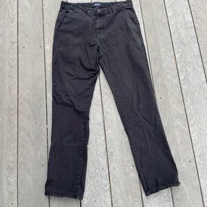Billabong Pants Mens 32 waist Black Chino Straight Leg Comfortable Preppy